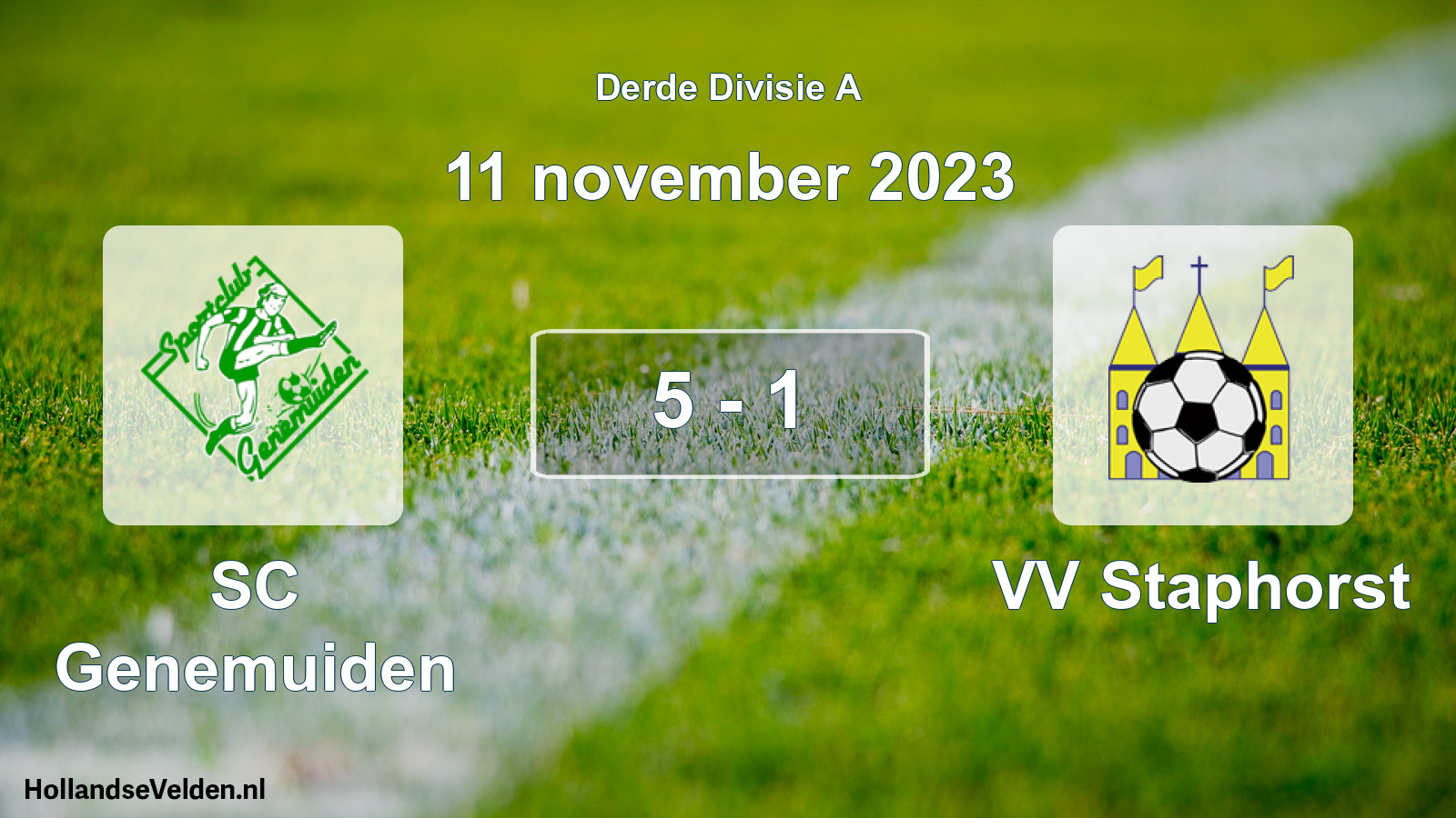 Total number of matches played: SC Genemuiden - VV Staphorst 5 - 1 (11 November 2023)