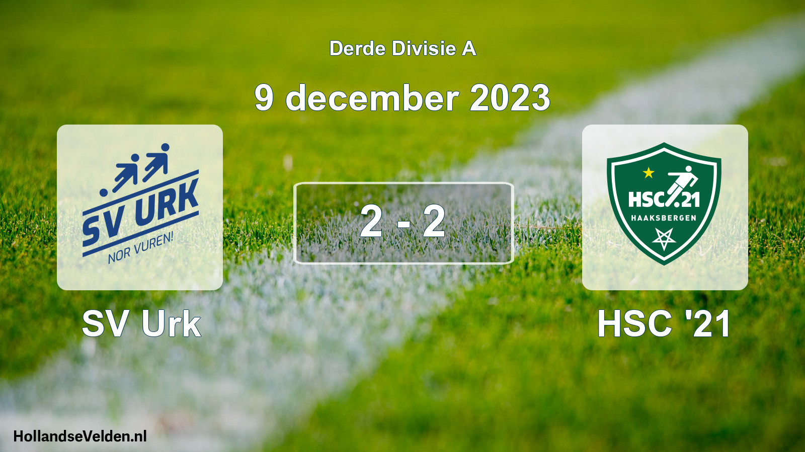 Total number of matches played: SV Urk - HSC '21 2 - 2 (9 December 2023)