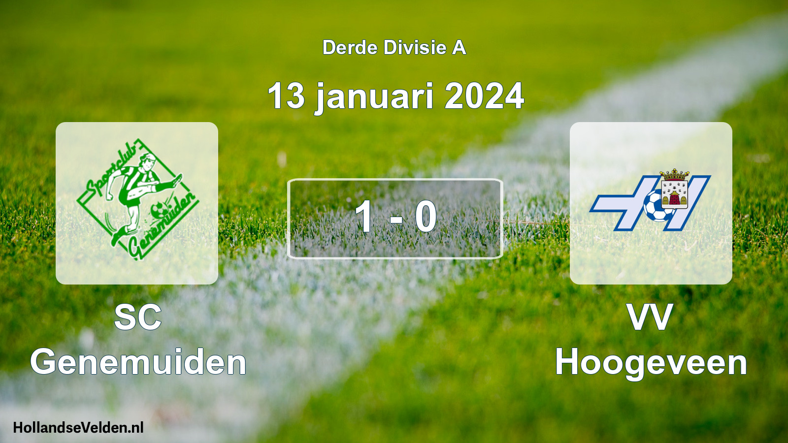 Total number of matches played: SC Genemuiden - VV Hoogeveen 1 - 0 (13 January 2024)