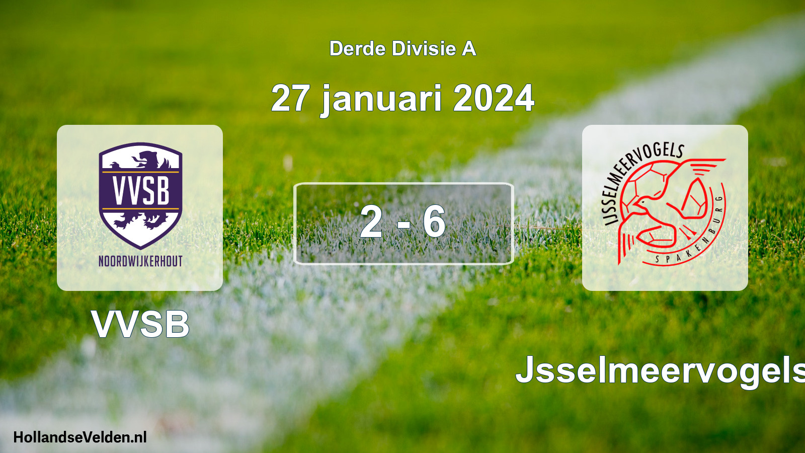 Total number of matches played: VVSB - IJsselmeervogels 2 - 6 (27 January 2024)