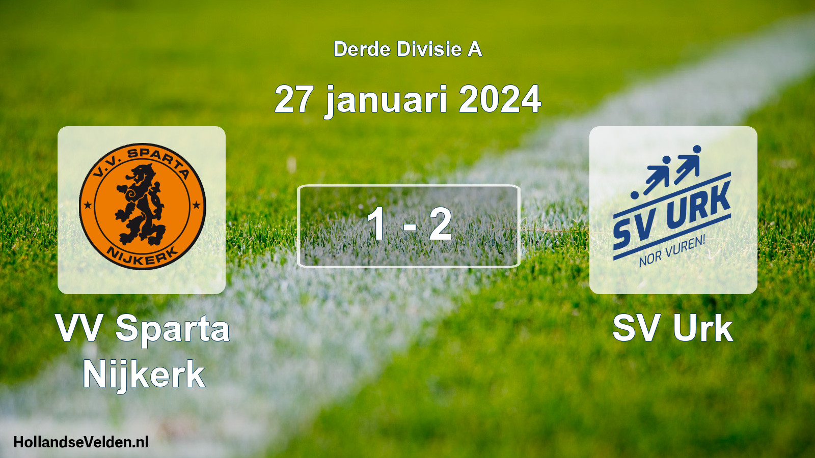 Total number of matches played: VV Sparta Nijkerk - SV Urk 1 - 2 (27 January 2024)