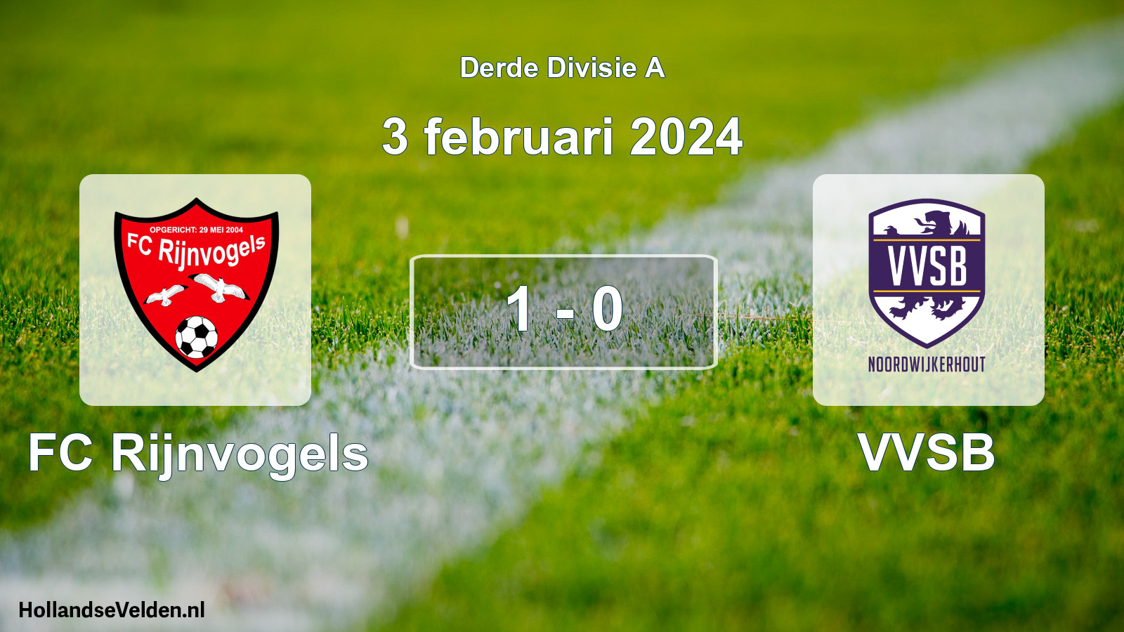 Total number of matches played: FC Rijnvogels - VVSB 1 - 0 (3 February 2024)