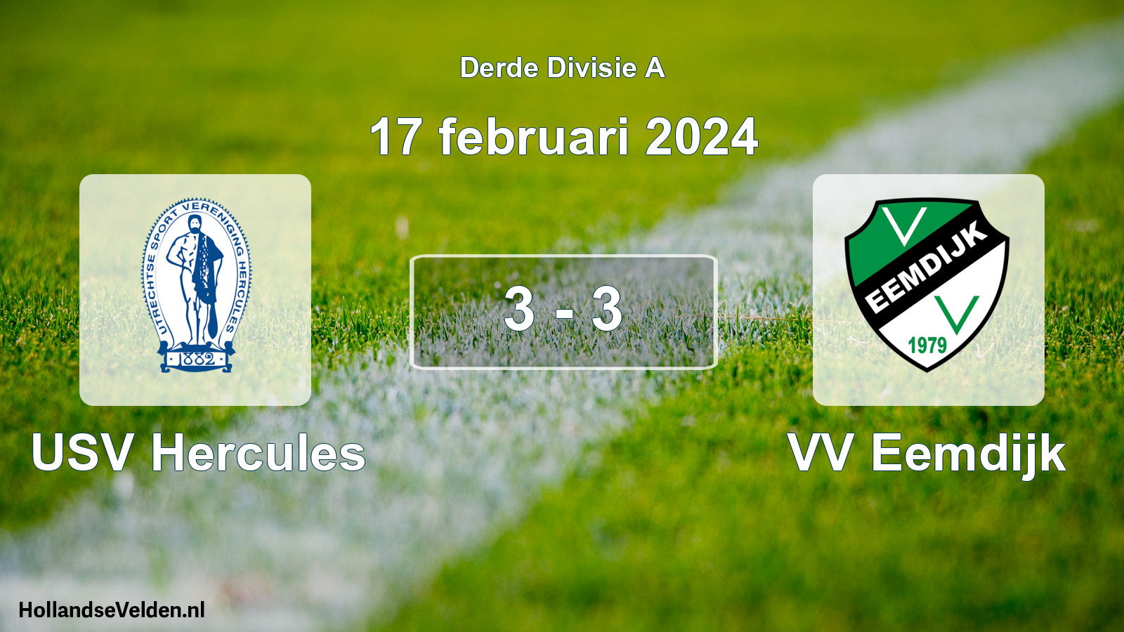 Total number of matches played: USV Hercules - VV Eemdijk 3 - 3 (17 February 2024)