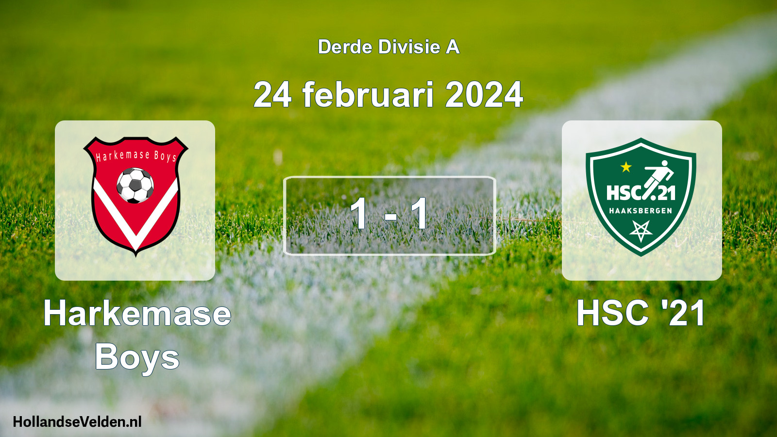 Total number of matches played: Harkemase Boys - HSC '21 1 - 1 (24 February 2024)