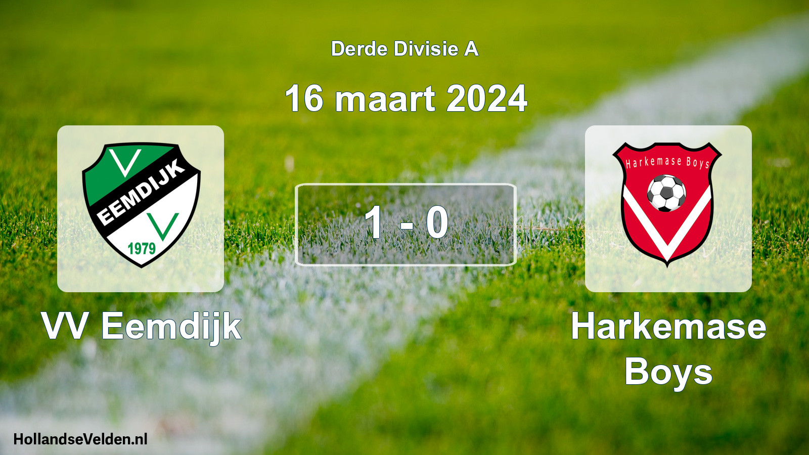 Total number of matches played: VV Eemdijk - Harkemase Boys 1 - 0 (16 March 2024)