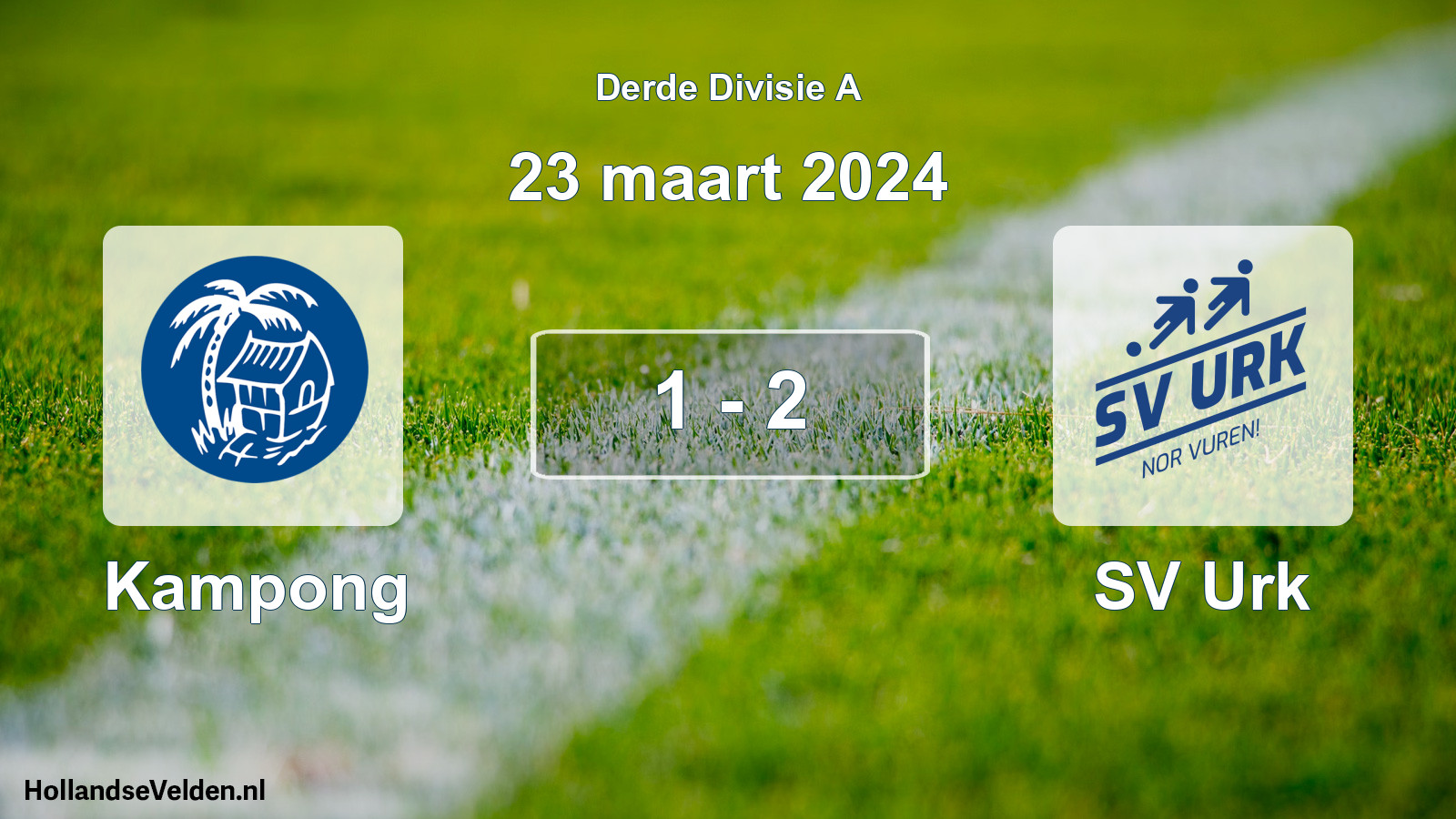 Total number of matches played: Kampong - SV Urk 1 - 2 (23 March 2024)