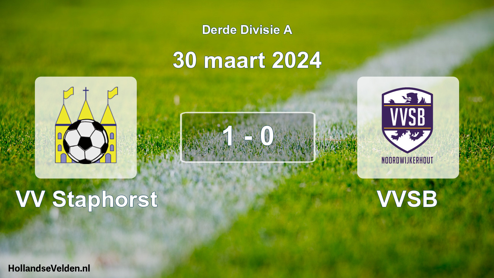 Total number of matches played: VV Staphorst - VVSB 1 - 0 (30 March 2024)