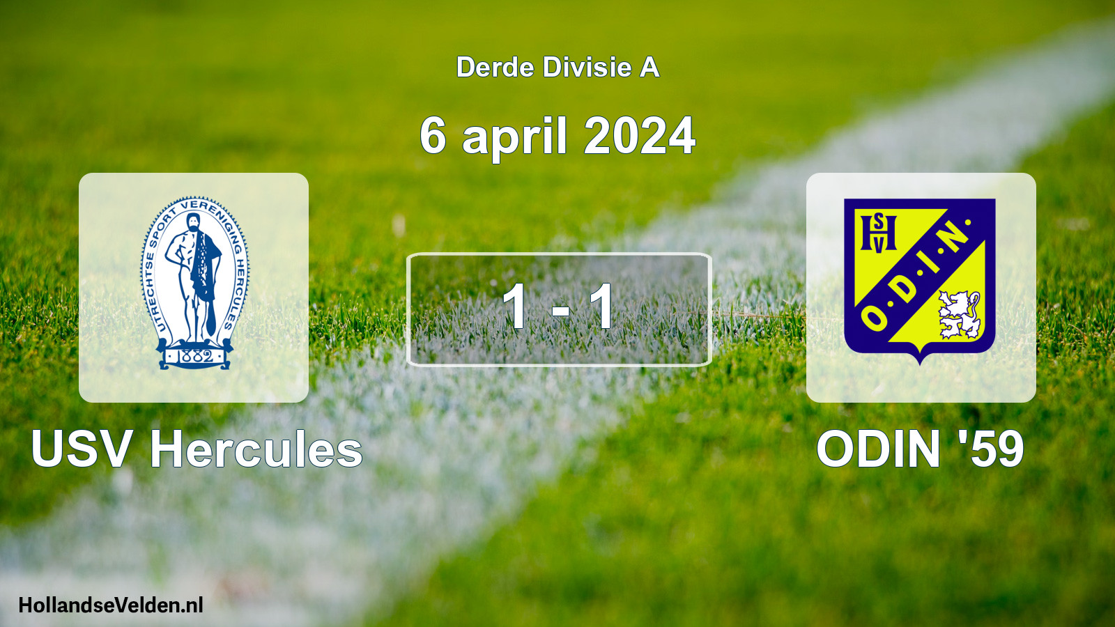 Total number of matches played: USV Hercules - ODIN '59 1 - 1 (6 April 2024)