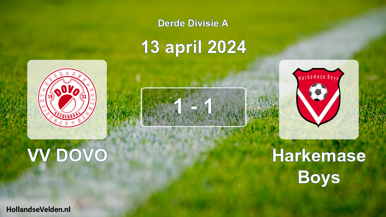Total number of matches played: VV DOVO - Harkemase Boys 1 - 1 (13 April 2024)