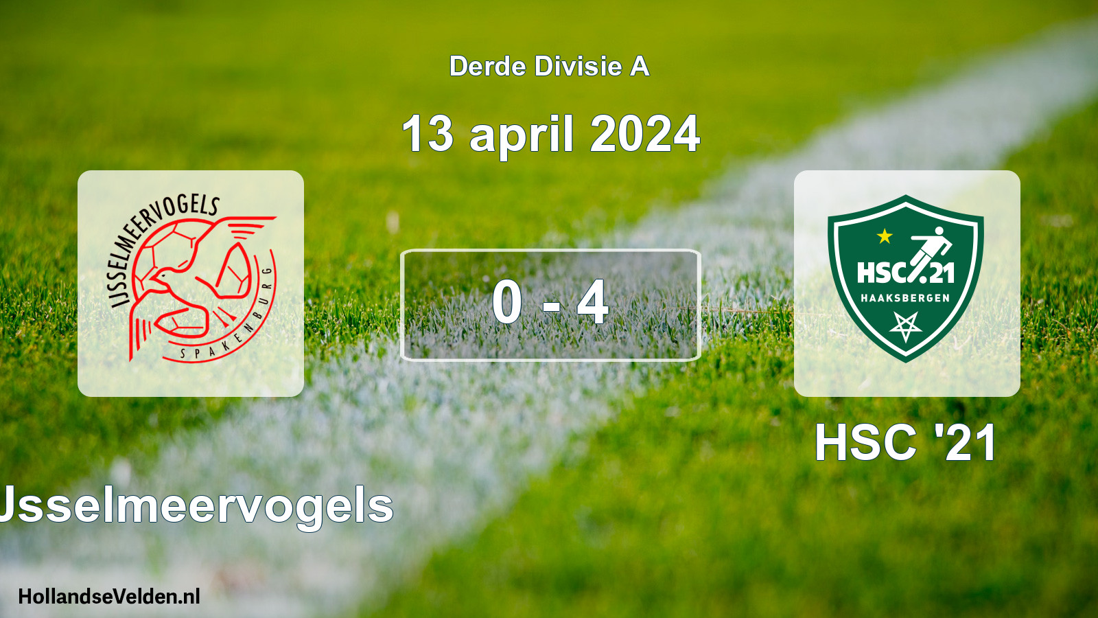 Total number of matches played: IJsselmeervogels - HSC '21 0 - 4 (13 April 2024)