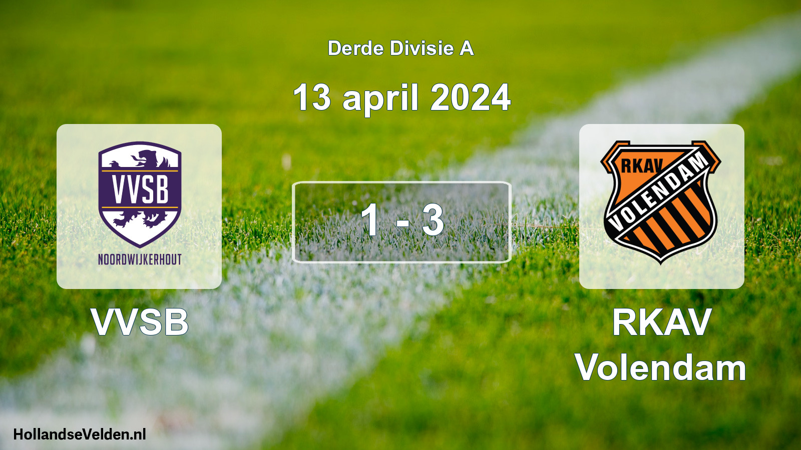 Total number of matches played: VVSB - RKAV Volendam 1 - 3 (13 April 2024)