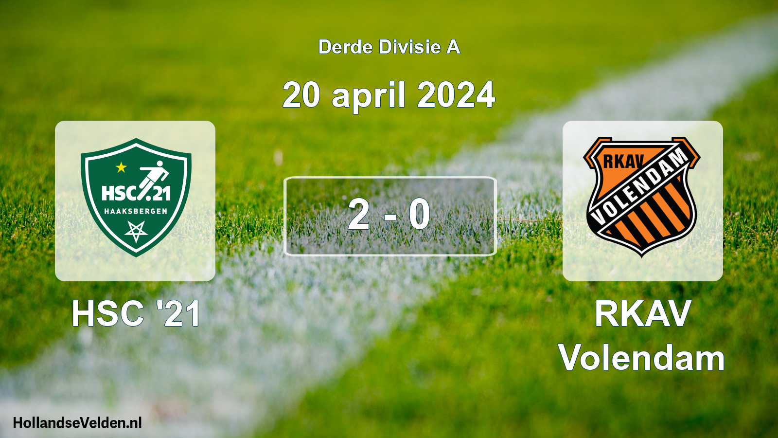 Total number of matches played: HSC '21 - RKAV Volendam 2 - 0 (20 April 2024)