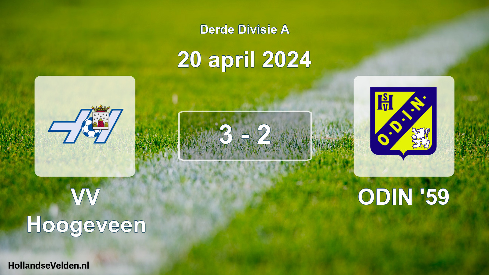 Total number of matches played: VV Hoogeveen - ODIN '59 3 - 2 (20 April 2024)