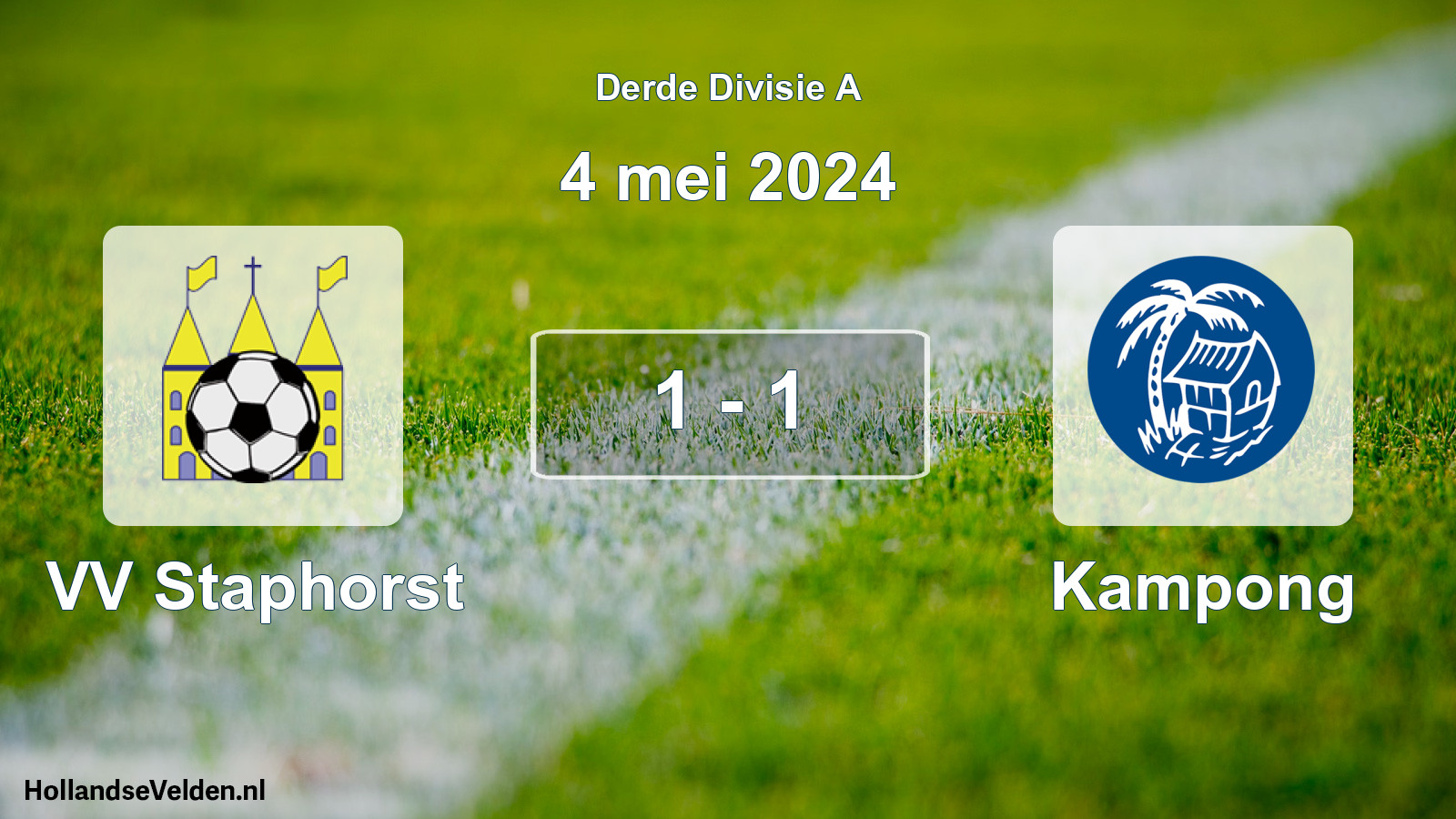 Total number of matches played: VV Staphorst - Kampong 1 - 1 (4 May 2024)