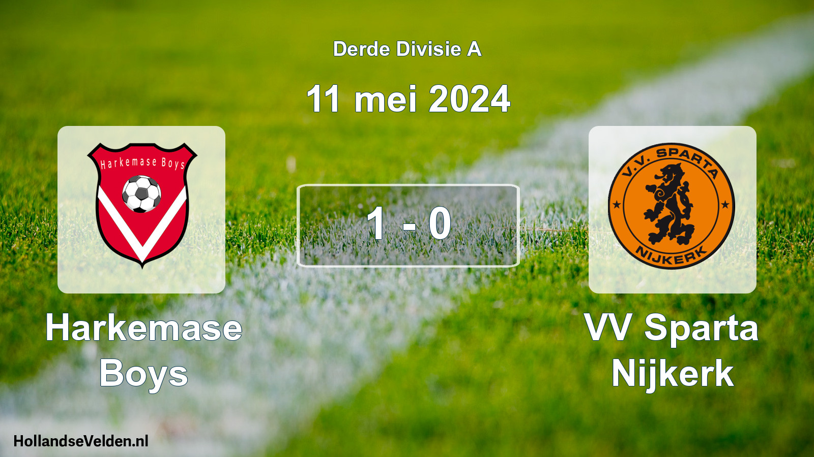 Total number of matches played: Harkemase Boys - VV Sparta Nijkerk 1 - 0 (11 May 2024)