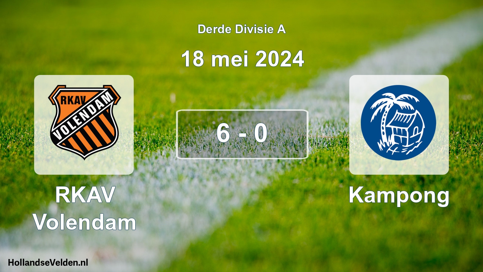 Total number of matches played: RKAV Volendam - Kampong 6 - 0 (18 May 2024)