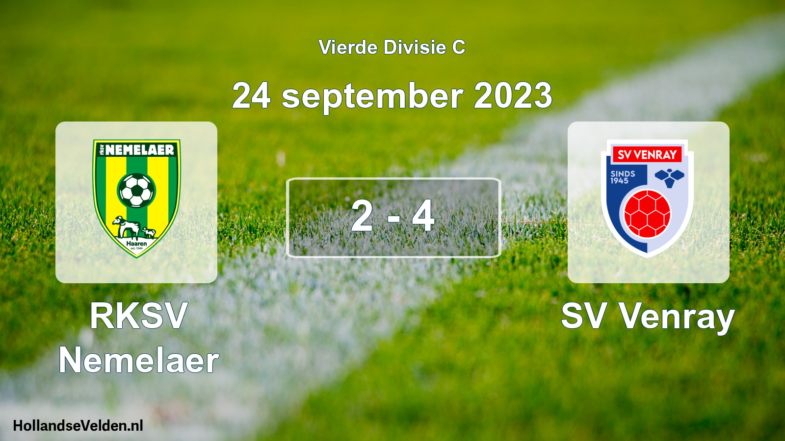 Total number of matches played: RKSV Nemelaer - SV Venray 2 - 4 (24 September 2023)