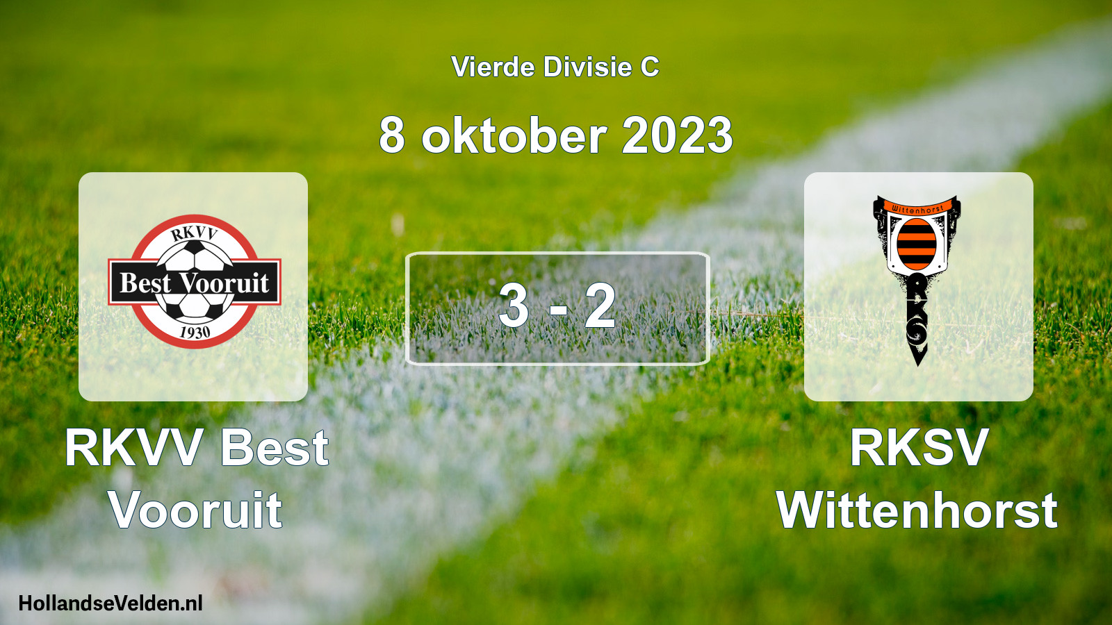 Total number of matches played: RKVV Best Vooruit - RKSV Wittenhorst 3 - 2 (8 October 2023)