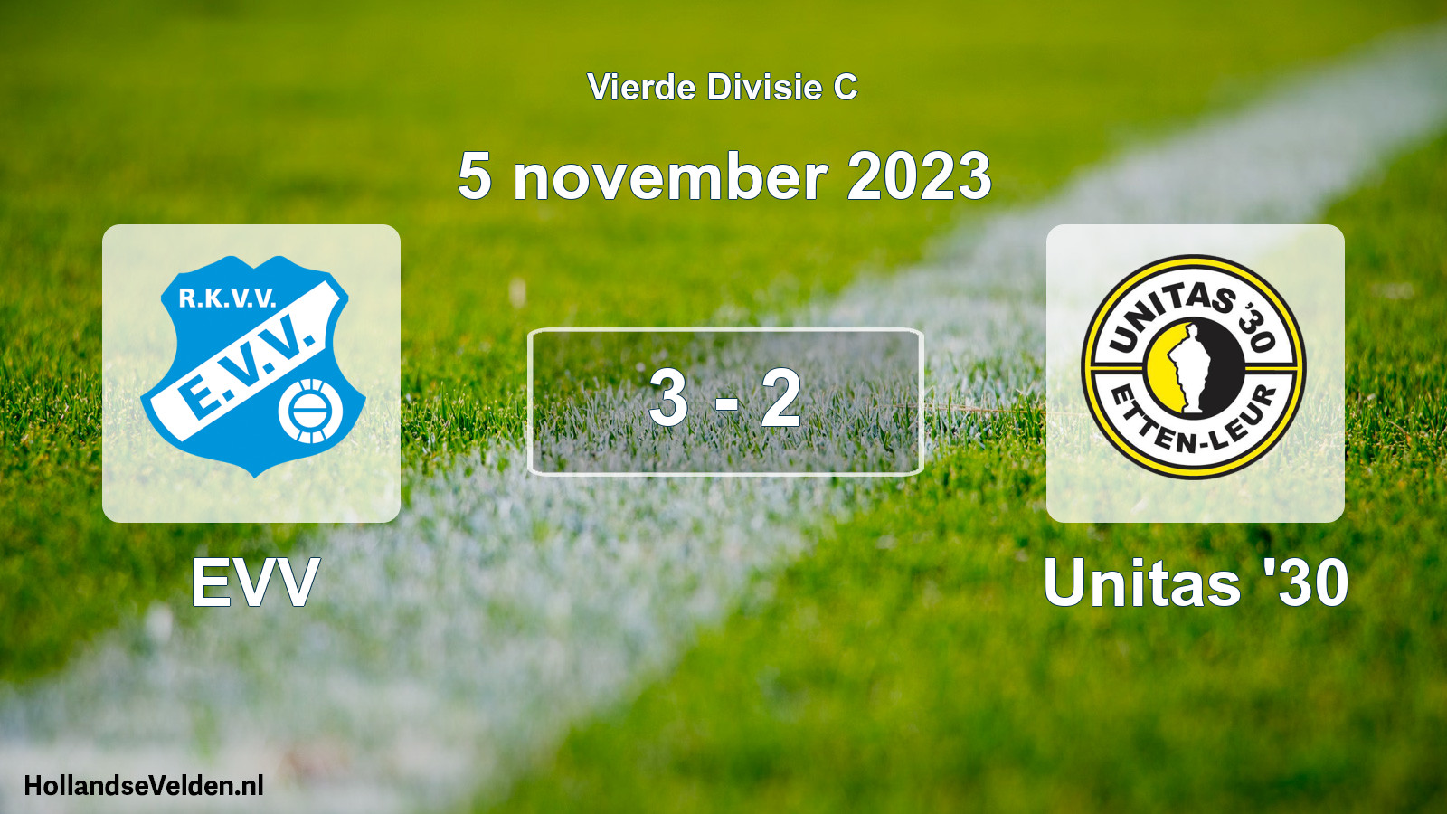 Total number of matches played: EVV - Unitas '30 3 - 2 (5 November 2023)