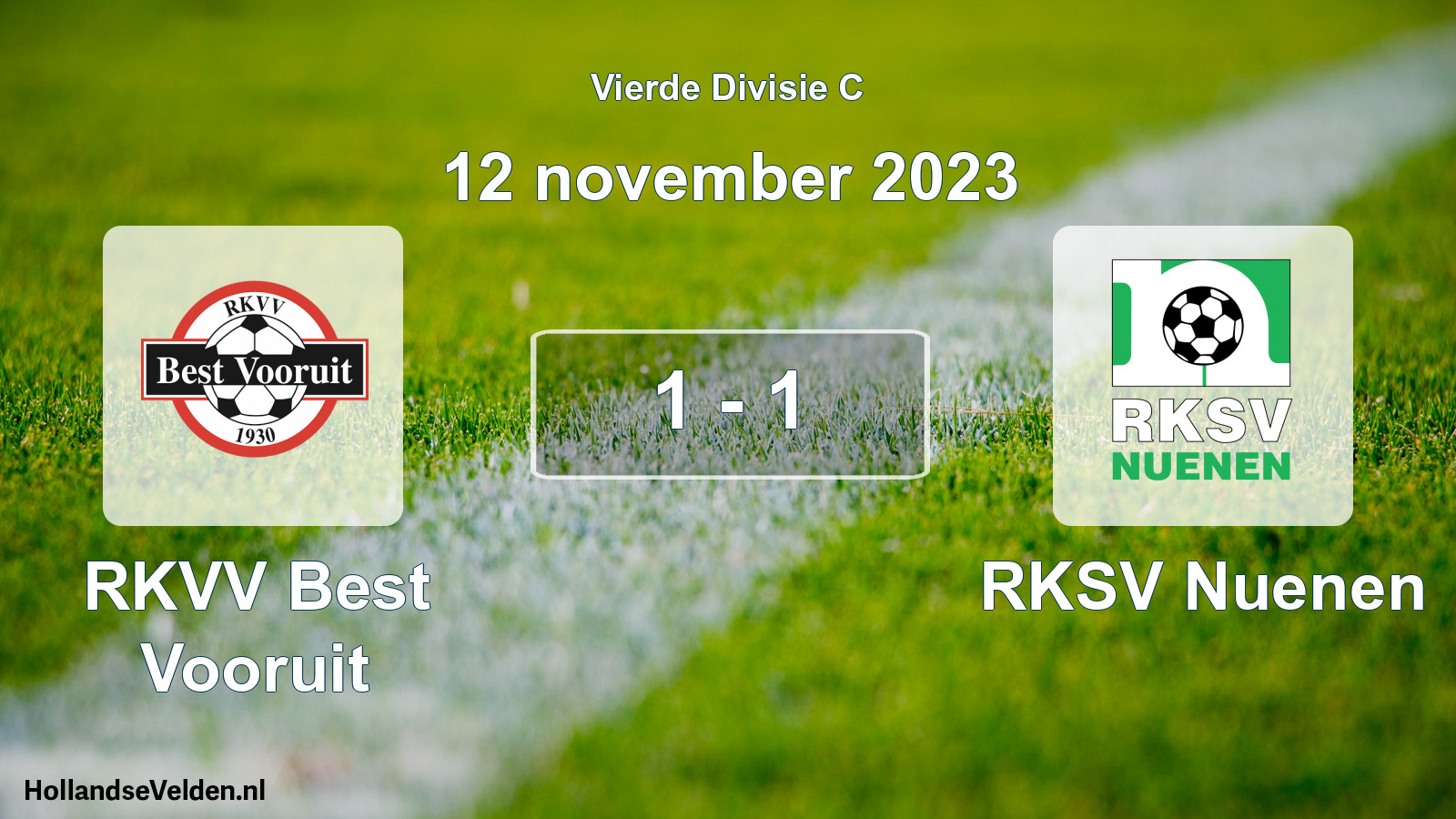 Total number of matches played: RKVV Best Vooruit - RKSV Nuenen 1 - 1 (12 November 2023)