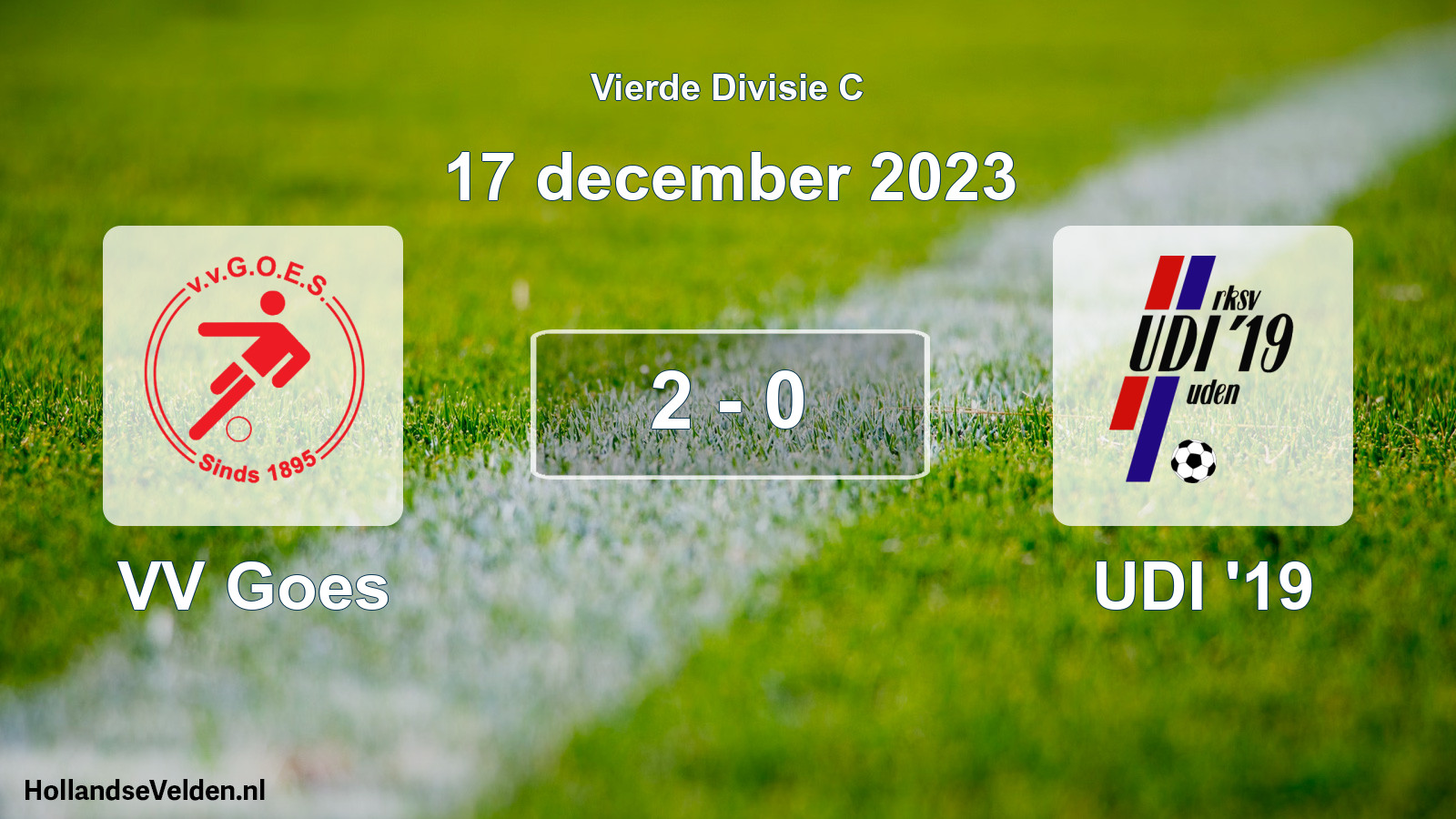Total number of matches played: VV Goes - UDI '19 2 - 0 (17 December 2023)
