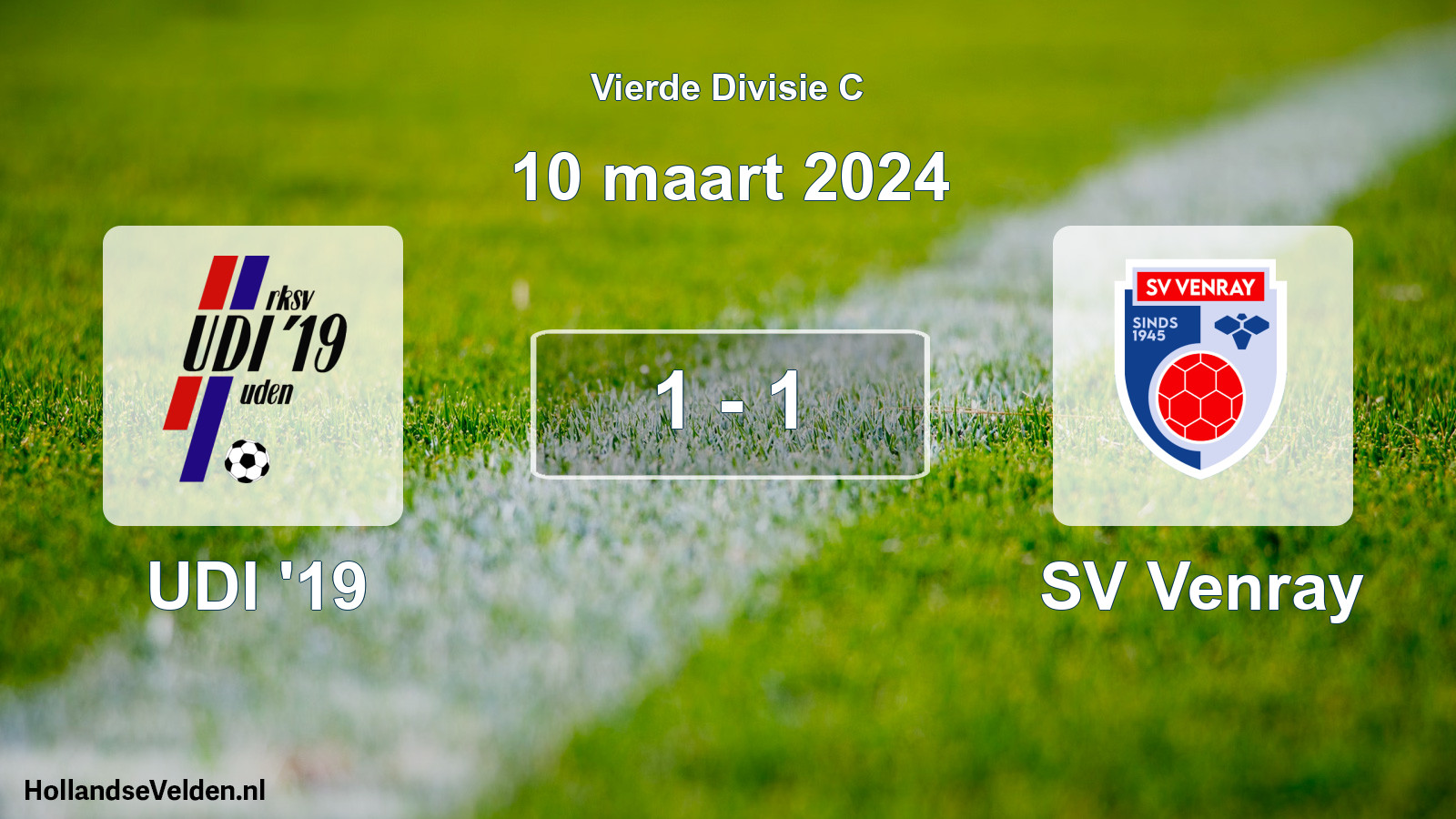 Total number of matches played: UDI '19 - SV Venray 1 - 1 (10 March 2024)