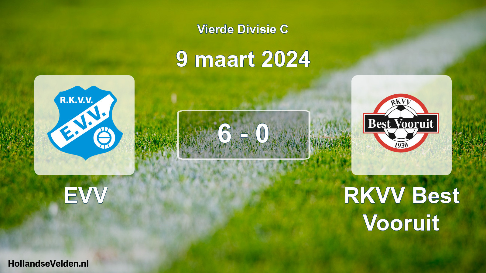 Total number of matches played: EVV - RKVV Best Vooruit 6 - 0 (9 March 2024)