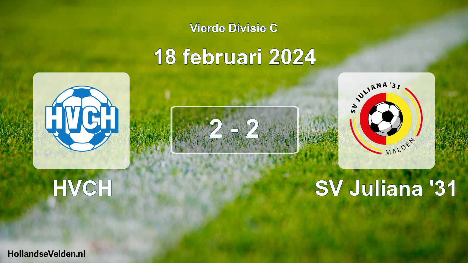 Total number of matches played: HVCH - SV Juliana '31 2 - 2 (18 February 2024)