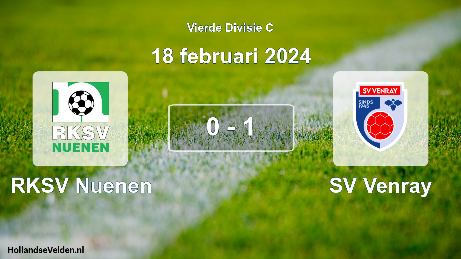 Total number of matches played: RKSV Nuenen - SV Venray 0 - 1 (18 February 2024)