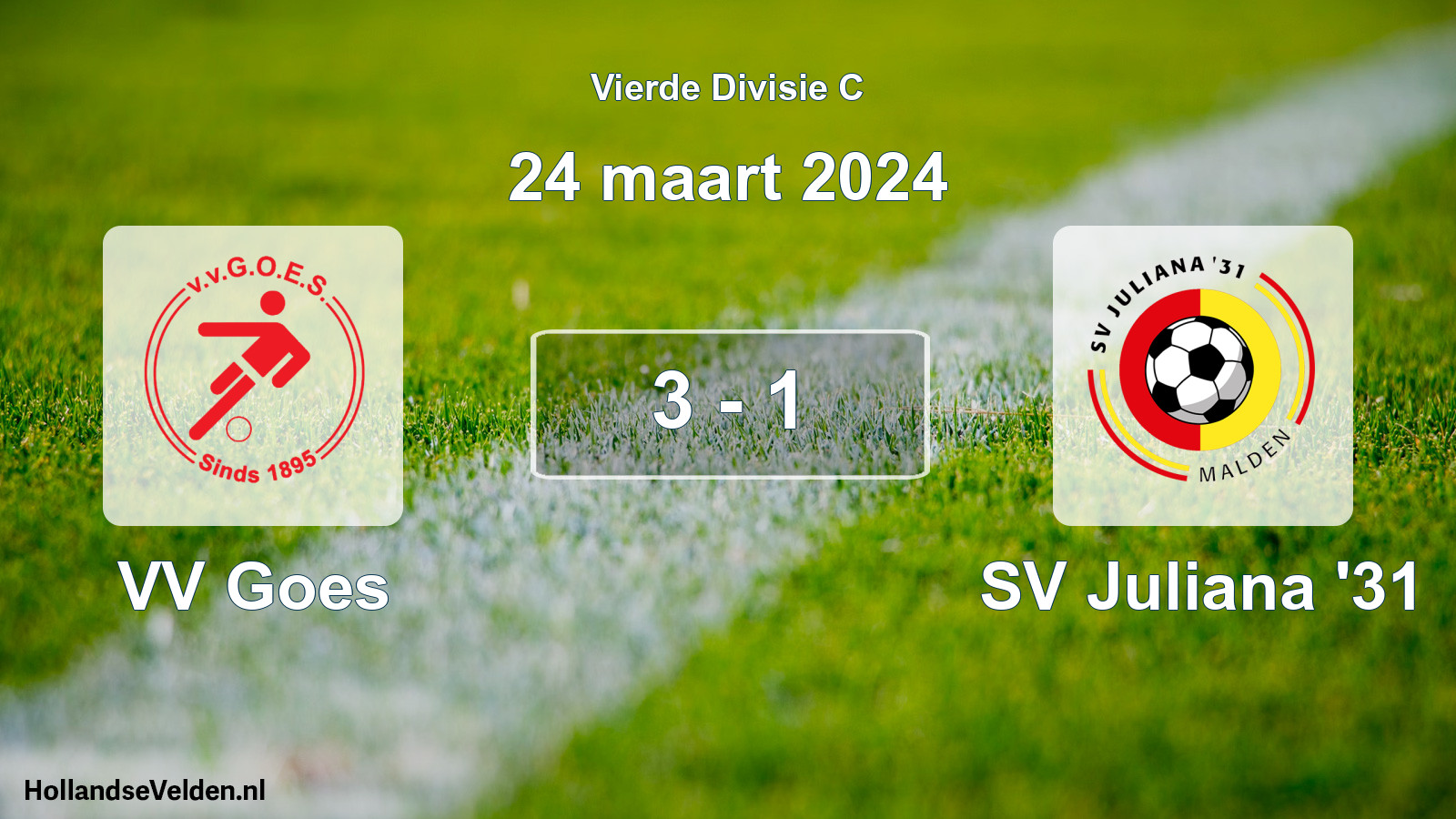 Total number of matches played: VV Goes - SV Juliana '31 3 - 1 (24 March 2024)