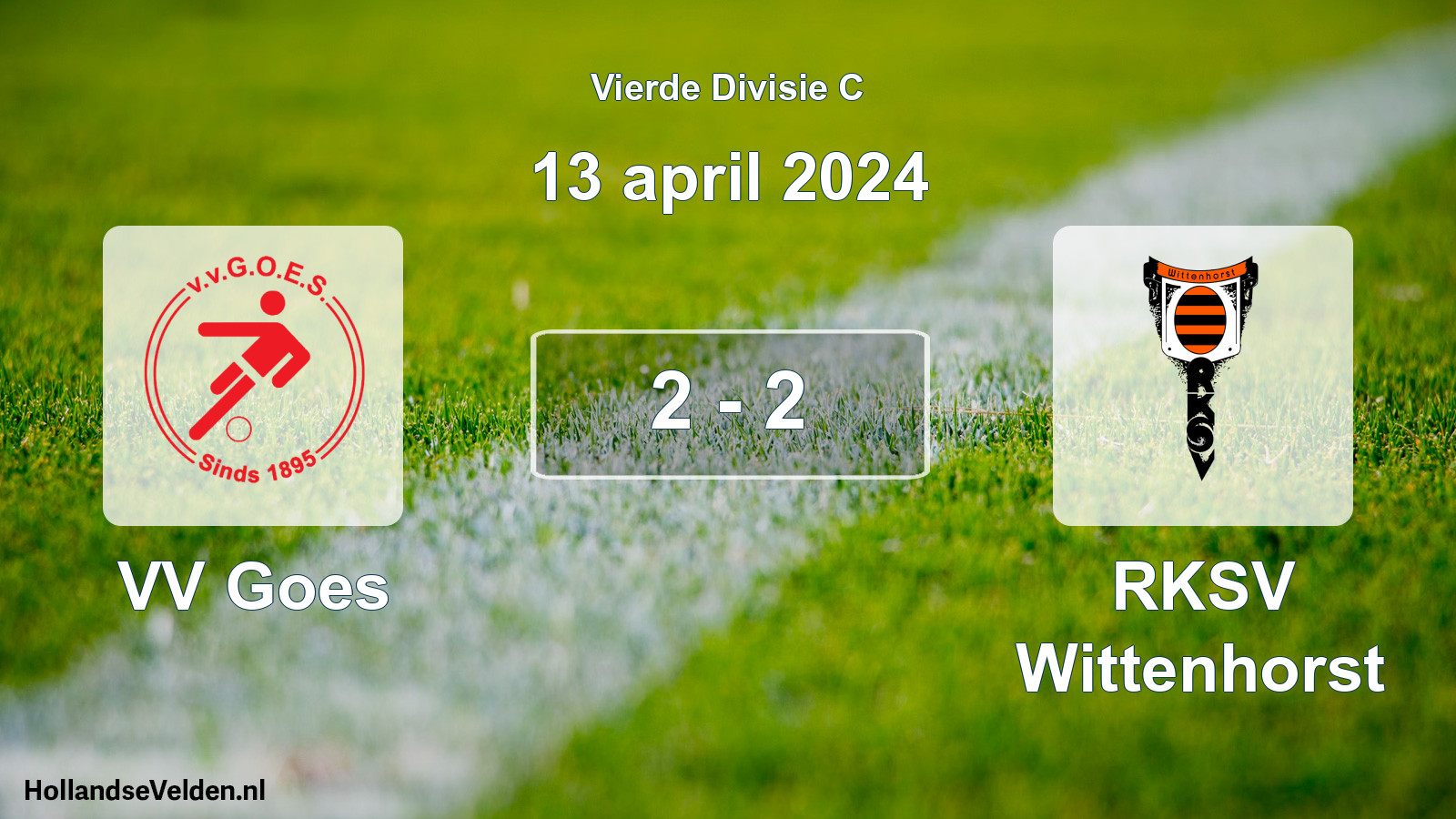 Total number of matches played: VV Goes - RKSV Wittenhorst 2 - 2 (13 April 2024)