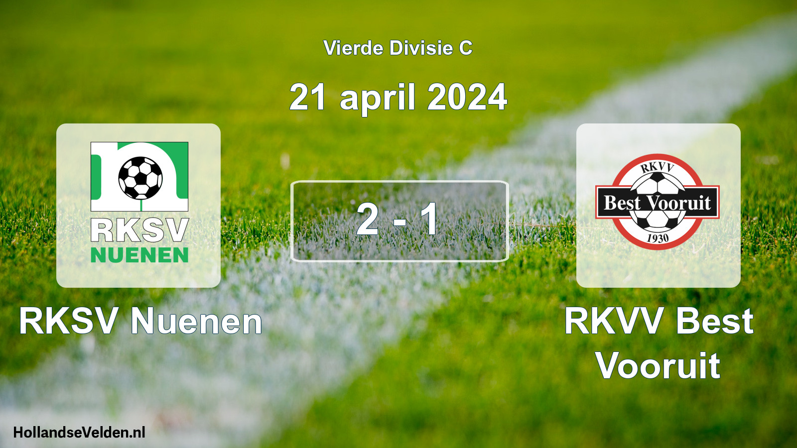 Total number of matches played: RKSV Nuenen - RKVV Best Vooruit 2 - 1 (21 April 2024)