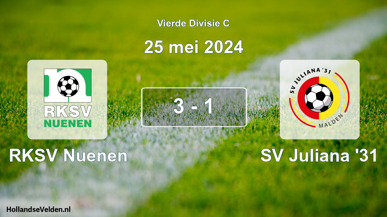 Total number of matches played: RKSV Nuenen - SV Juliana '31 3 - 1 (25 May 2024)