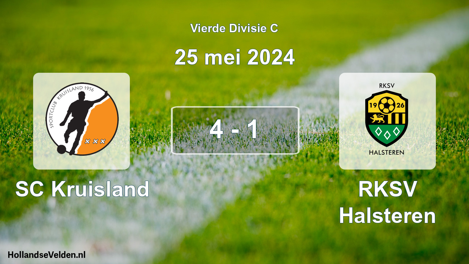 Total number of matches played: SC Kruisland - RKSV Halsteren 4 - 1 (25 May 2024)