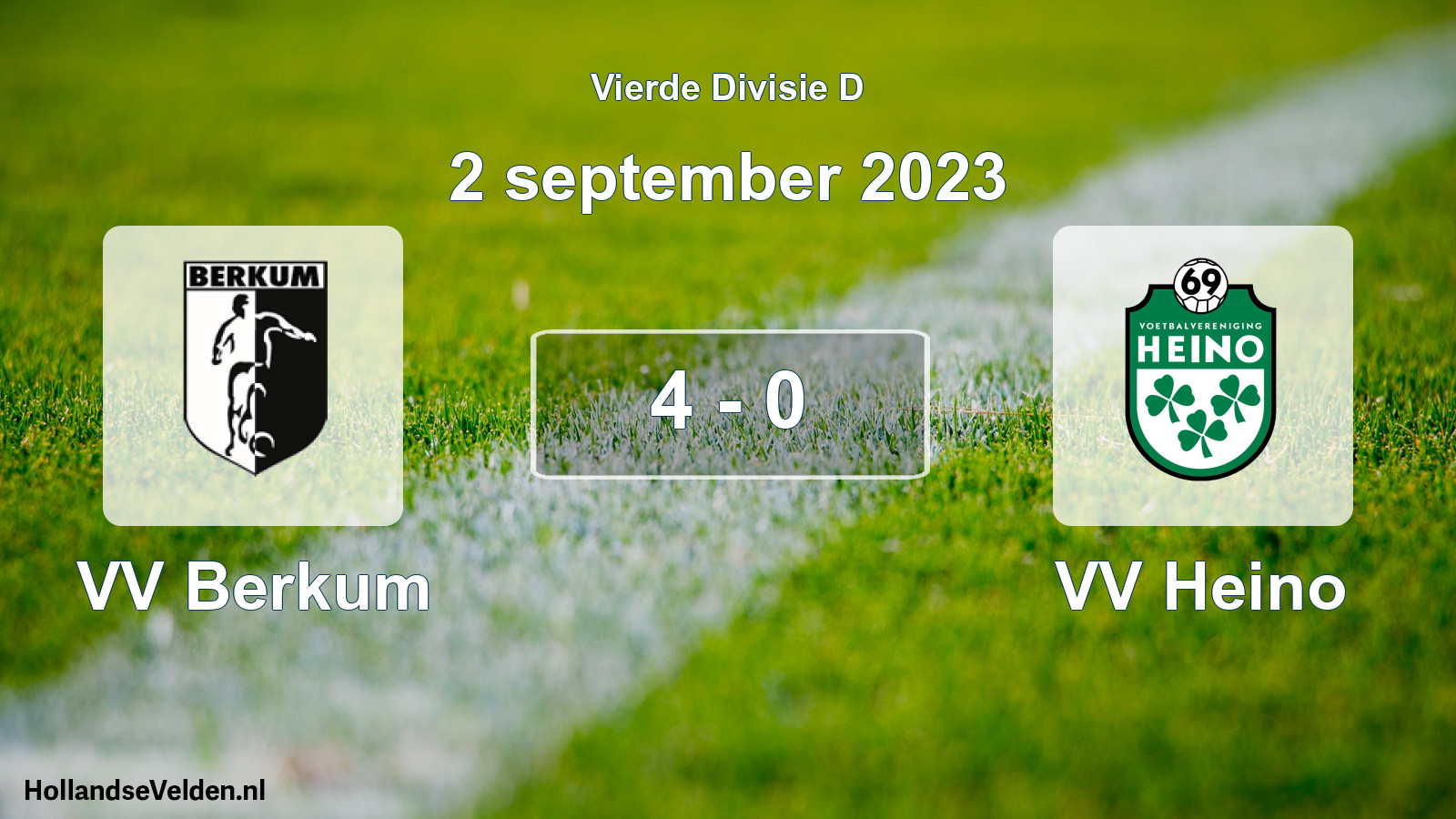 Total number of matches played: VV Berkum - VV Heino 4 - 0 (2 September 2023)