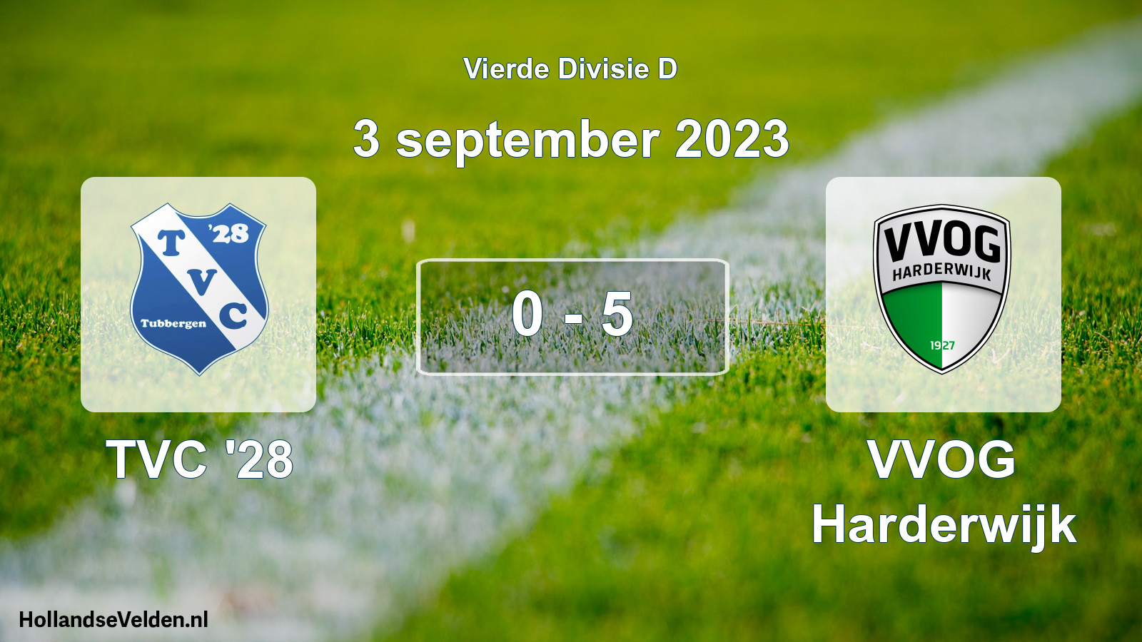Total number of matches played: TVC '28 - VVOG Harderwijk 0 - 5 (3 September 2023)