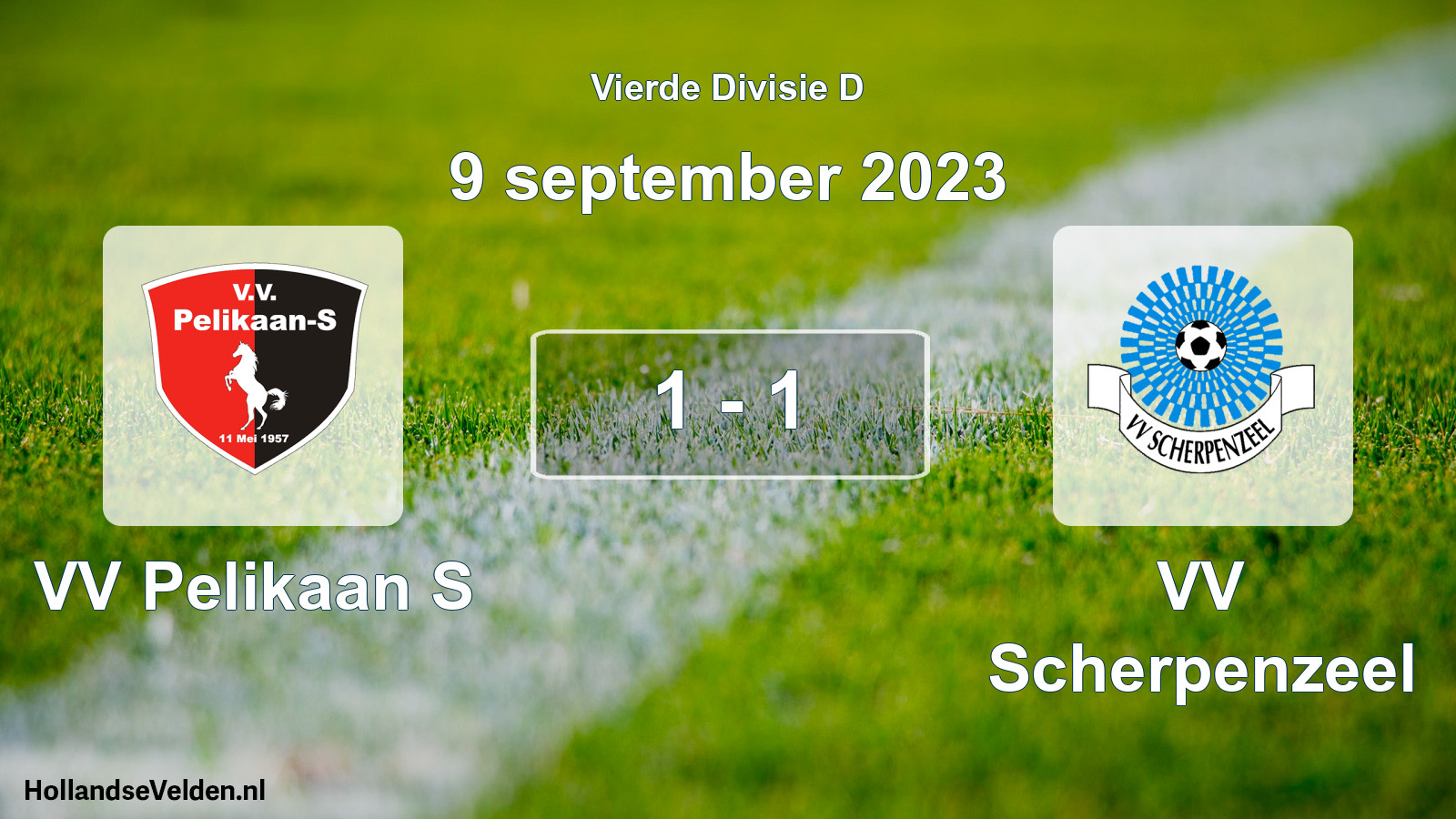 Total number of matches played: VV Pelikaan S - VV Scherpenzeel 1 - 1 (9 September 2023)