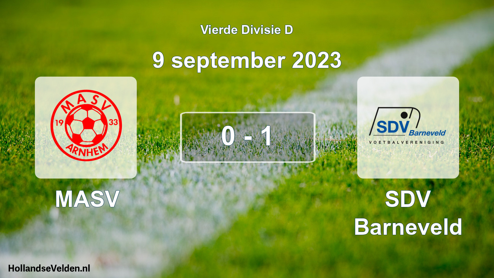 Total number of matches played: MASV - SDV Barneveld 0 - 1 (9 September 2023)