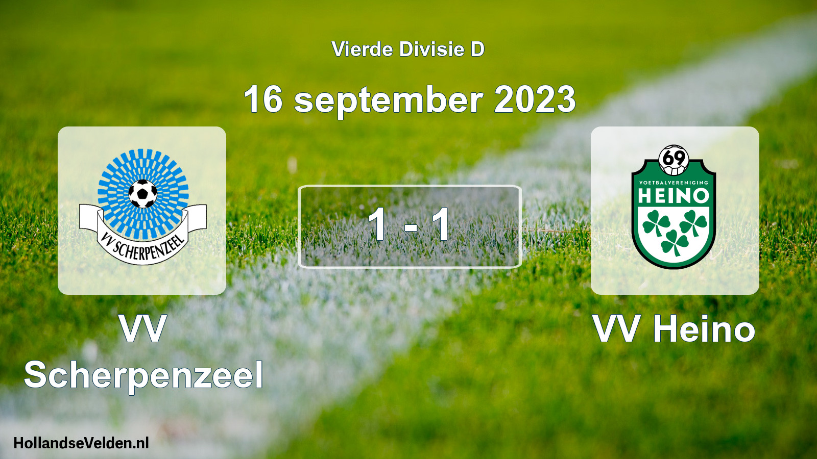 Total number of matches played: VV Scherpenzeel - VV Heino 1 - 1 (16 September 2023)