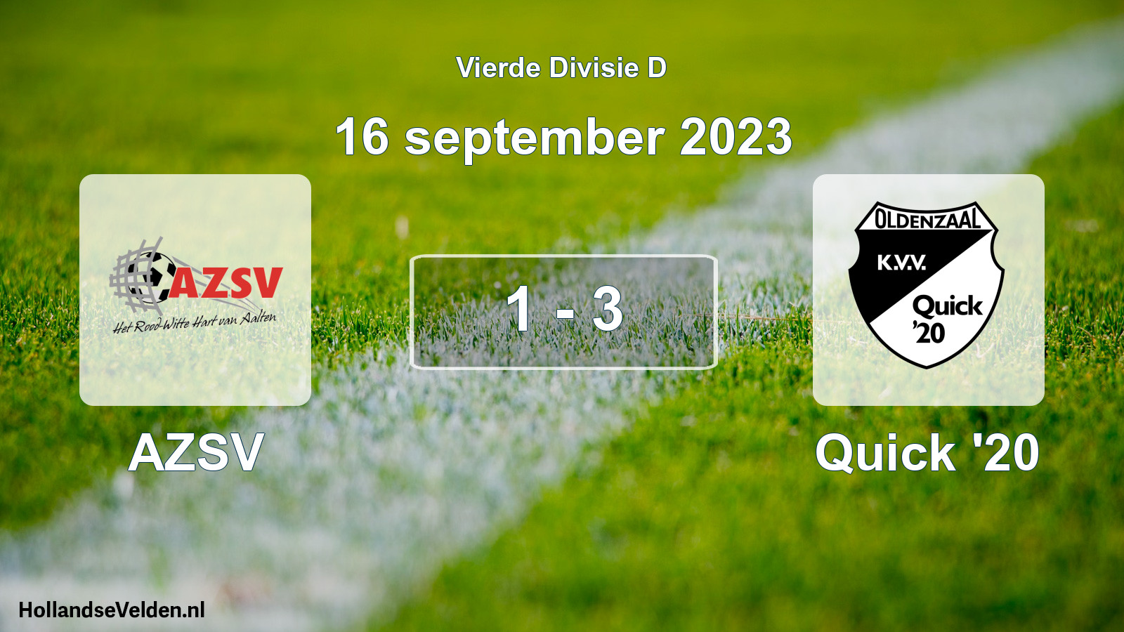 Total number of matches played: AZSV - Quick '20 1 - 3 (16 September 2023)