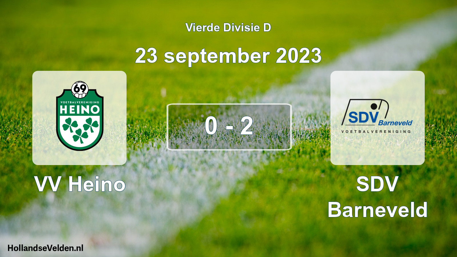 Total number of matches played: VV Heino - SDV Barneveld 0 - 2 (23 September 2023)