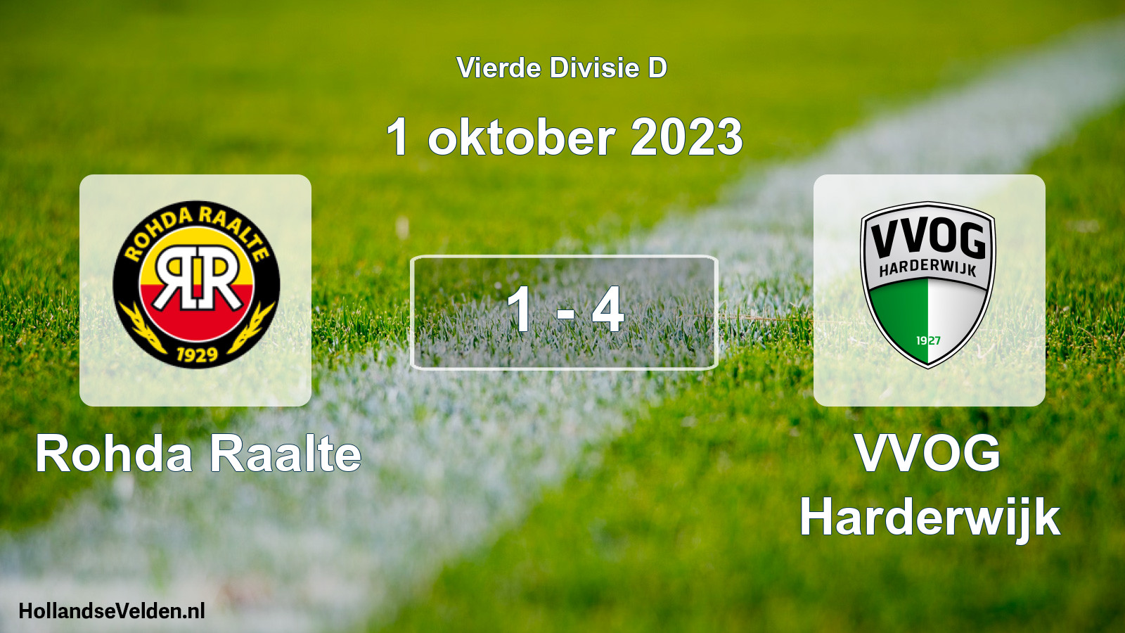 Total number of matches played: Rohda Raalte - VVOG Harderwijk 1 - 4 (1 October 2023)