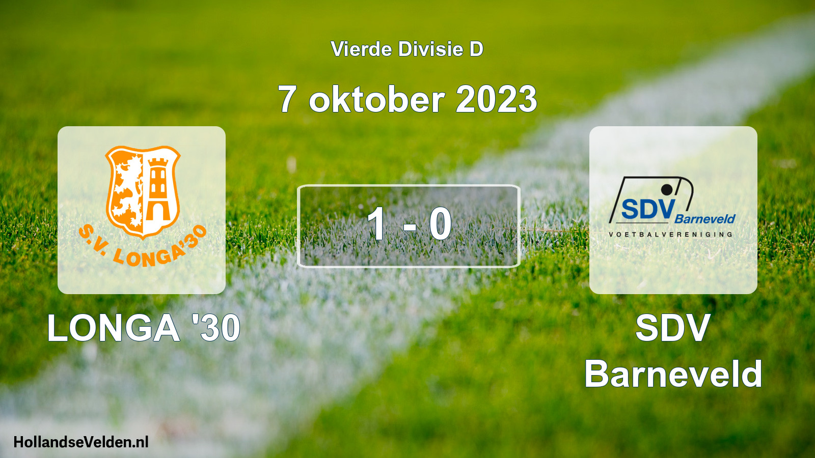 Total number of matches played: LONGA '30 - SDV Barneveld 1 - 0 (7 October 2023)