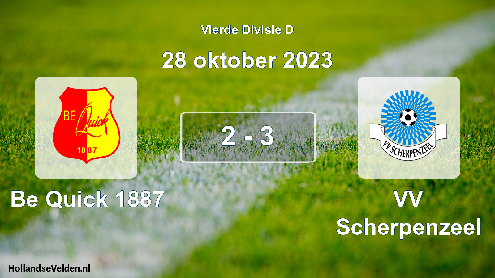 Total number of matches played: Be Quick 1887 - VV Scherpenzeel 2 - 3 (28 October 2023)