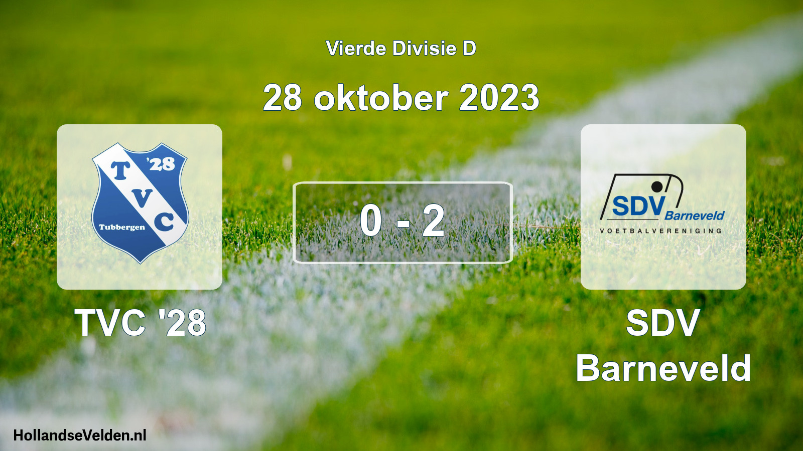 Total number of matches played: TVC '28 - SDV Barneveld 0 - 2 (28 October 2023)