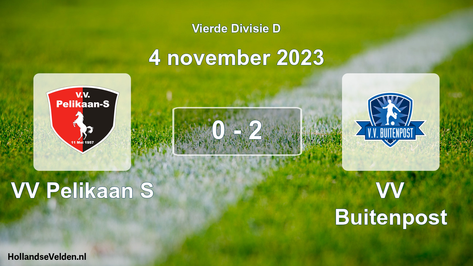 Total number of matches played: VV Pelikaan S - VV Buitenpost 0 - 2 (4 November 2023)