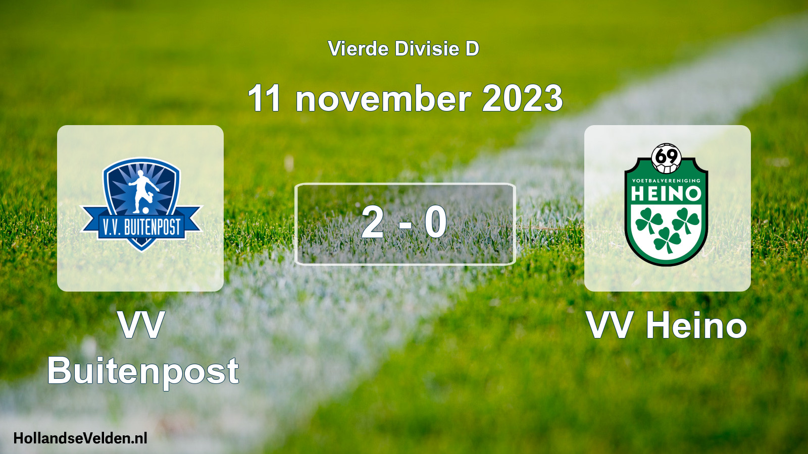 Total number of matches played: VV Buitenpost - VV Heino 2 - 0 (11 November 2023)