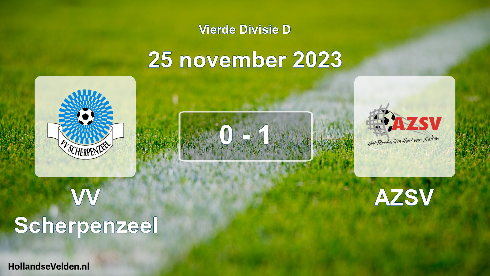 Total number of matches played: VV Scherpenzeel - AZSV 0 - 1 (25 November 2023)
