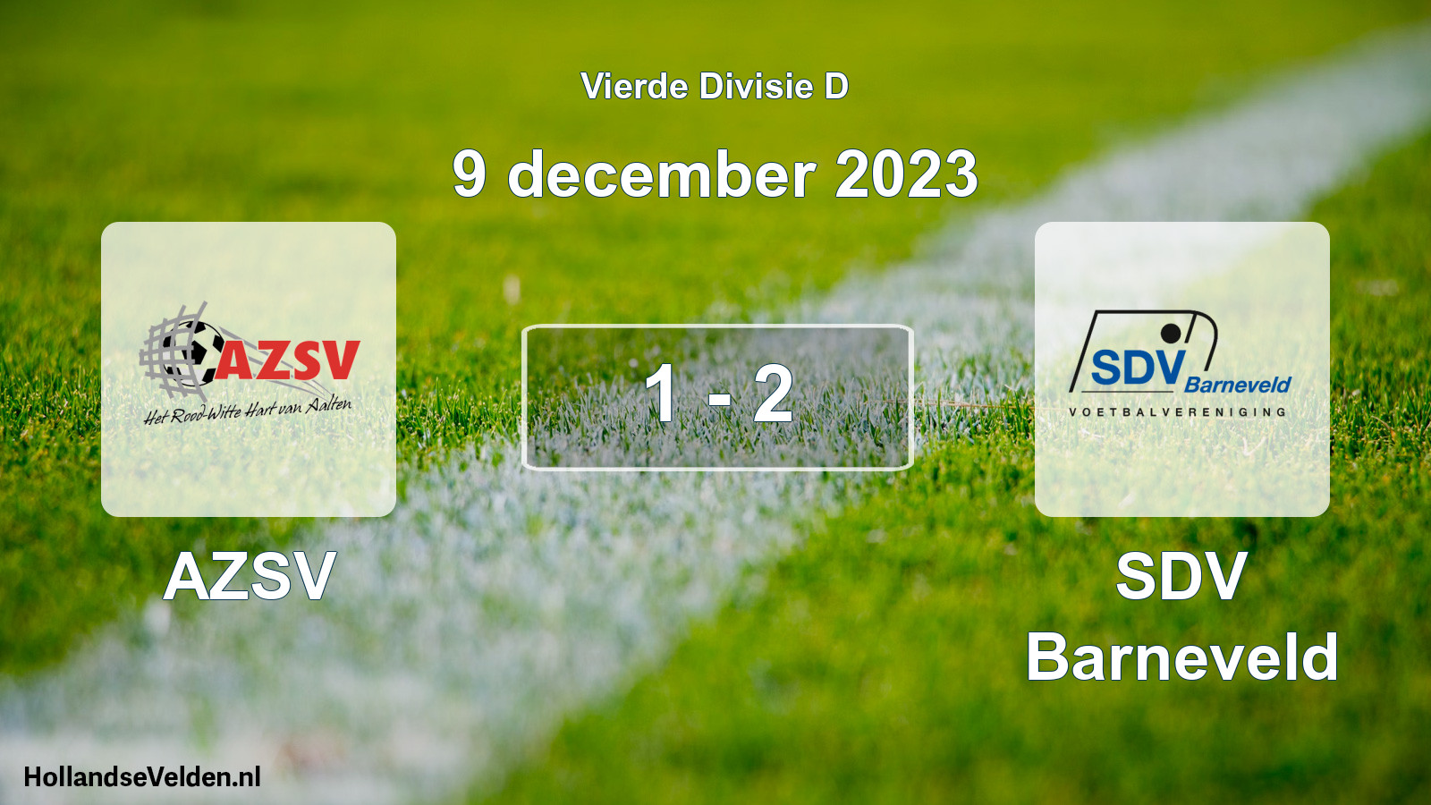 Total number of matches played: AZSV - SDV Barneveld 1 - 2 (9 December 2023)