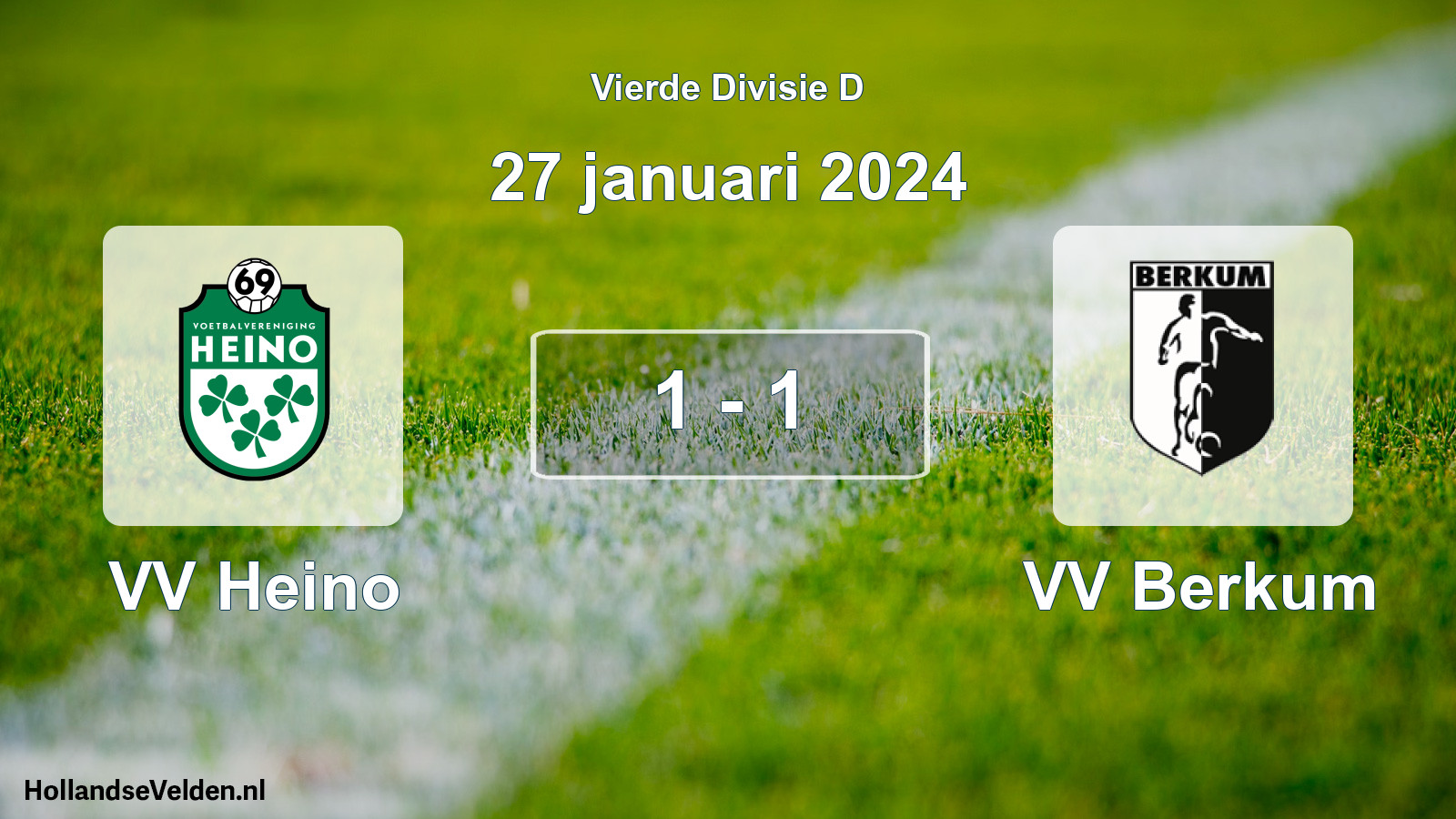 Total number of matches played: VV Heino - VV Berkum 1 - 1 (27 January 2024)